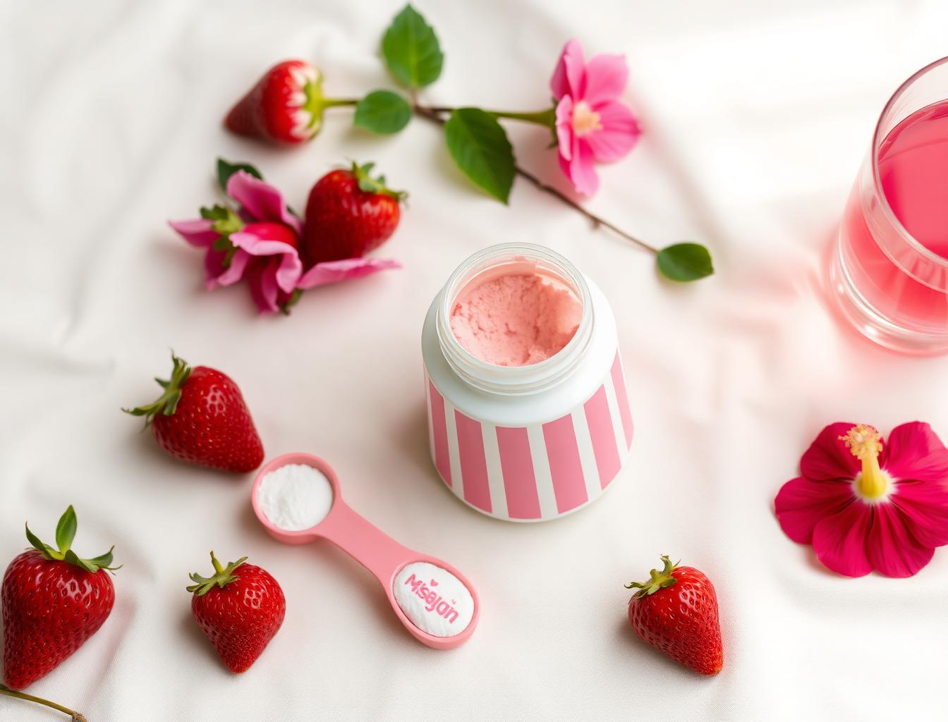 Kandungan botani K-COLLY — strawberi, rosel dan serbuk beri